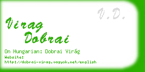 virag dobrai business card